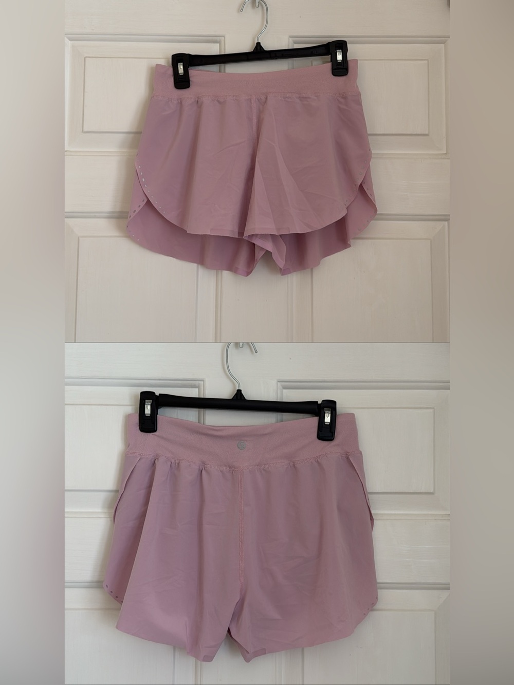 Light pink  Layered Running Shorts